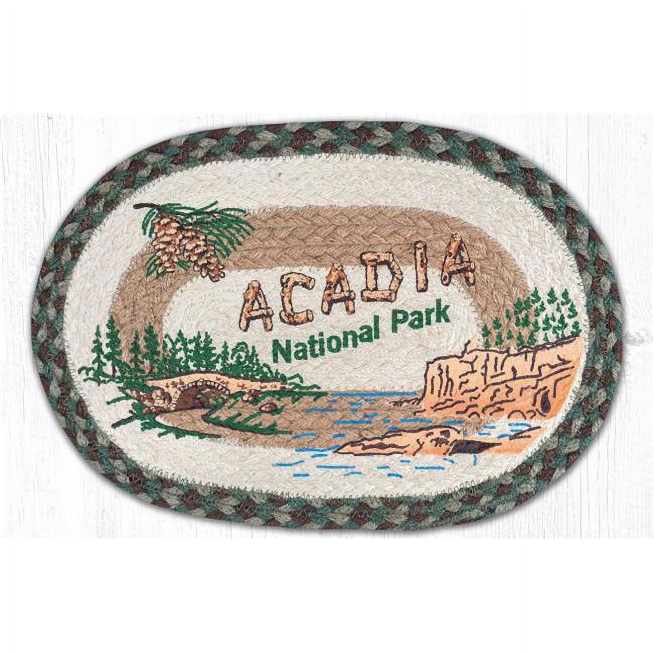 10 x 15 in. Acadia Bridge Printed Oval Swatch Area Rug - Multi Color - 10 x 15 in.