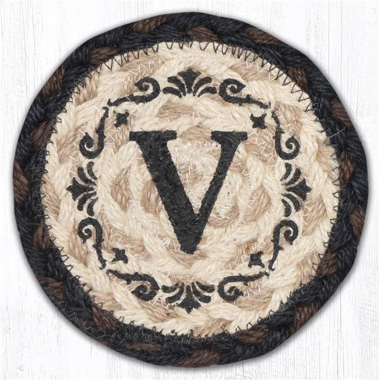 5 x 5 in. IC-313 V Monogram Printed Coaster