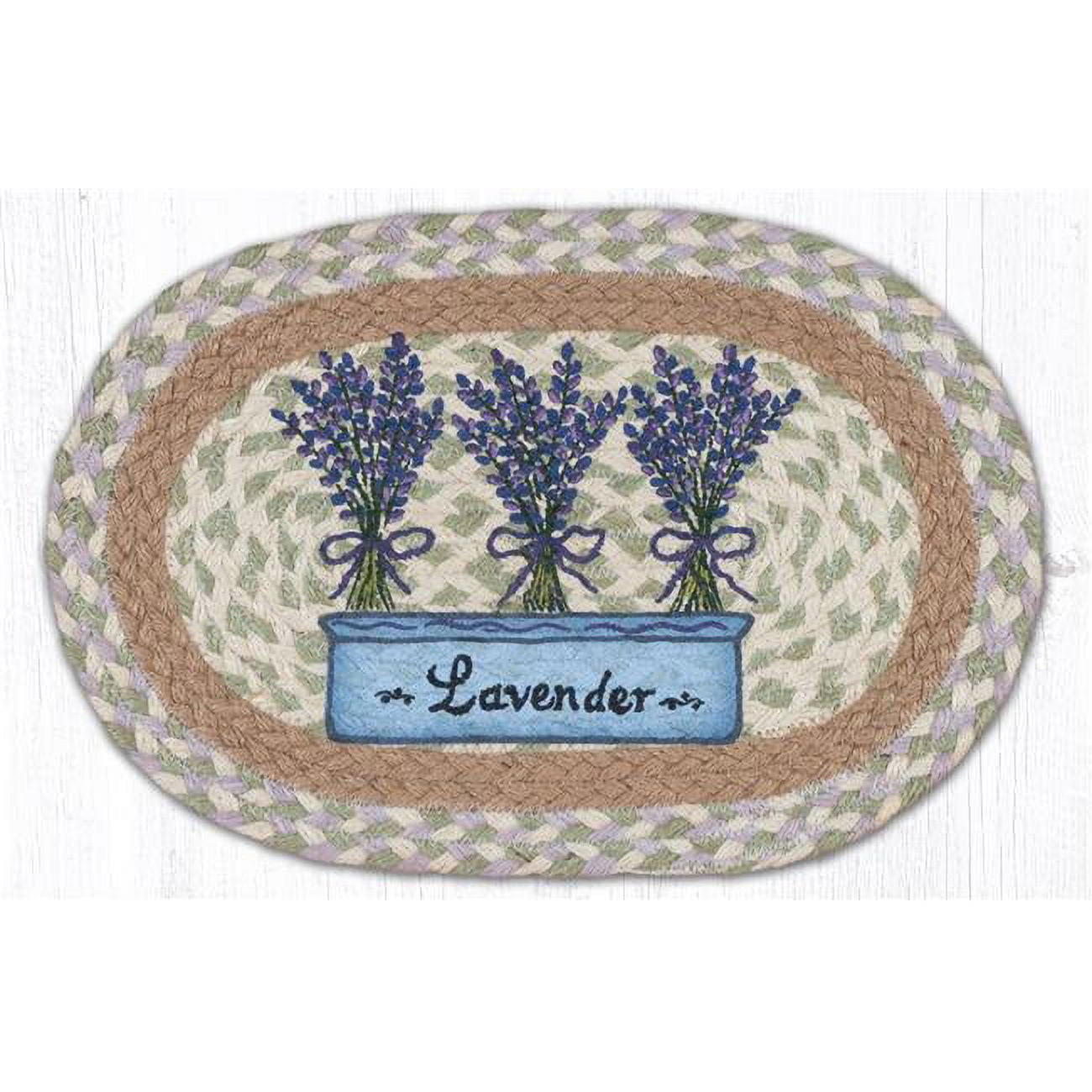 10 x 15 in. Lavender Printed Oval Swatch Rug