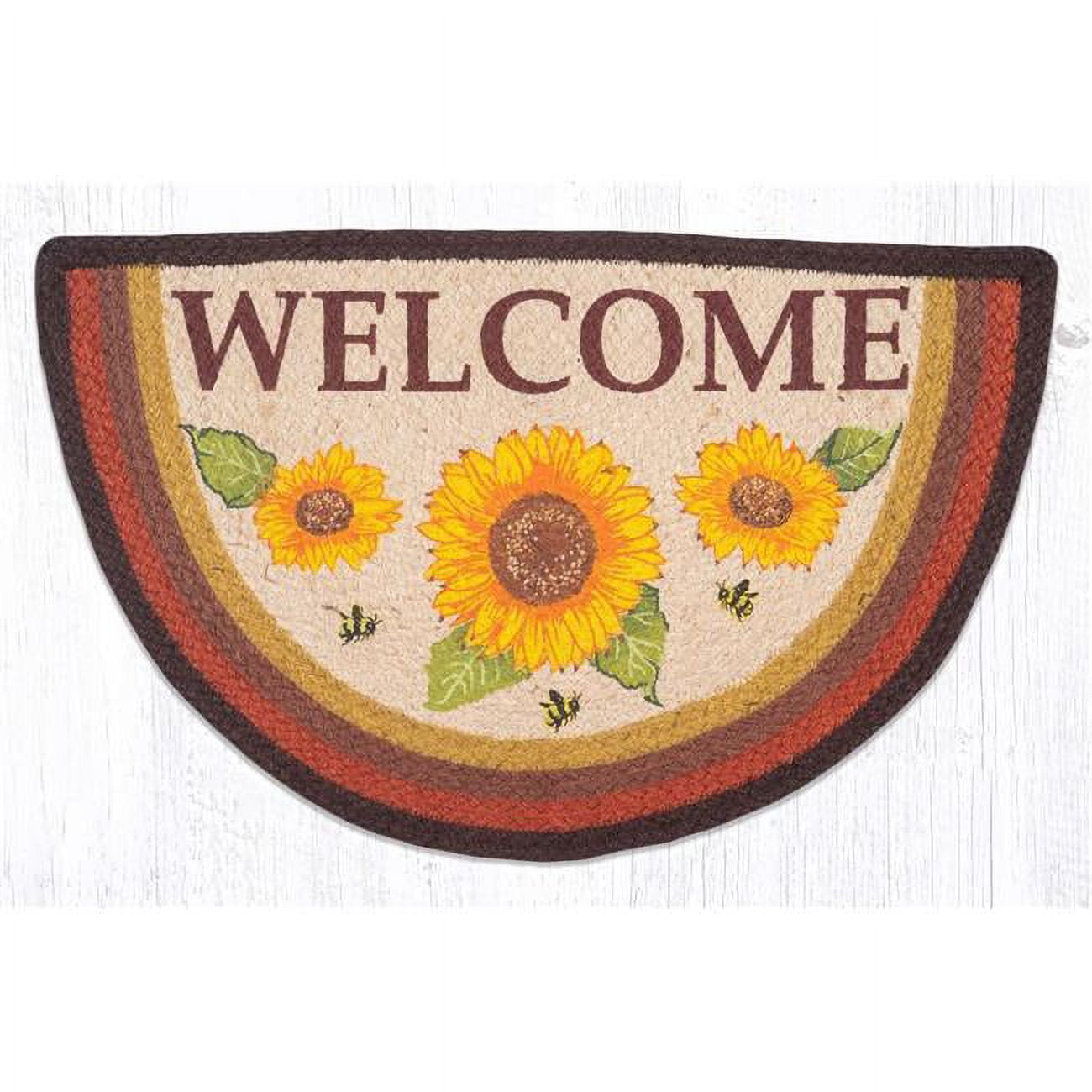 18 x 29 in. SCP-606 Sunflower Welcome Printed Slice