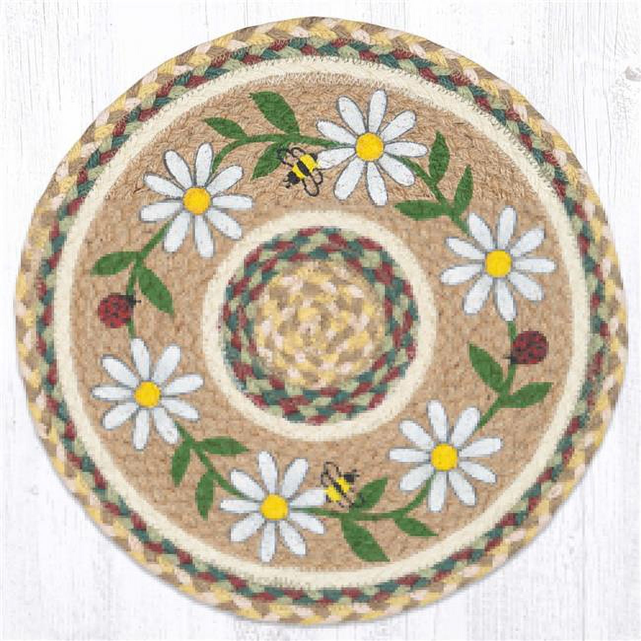 Picture of Capitol Importing 57-653D 15 x 15 in. PM-RP-653 Daisy Printed Round Placemat