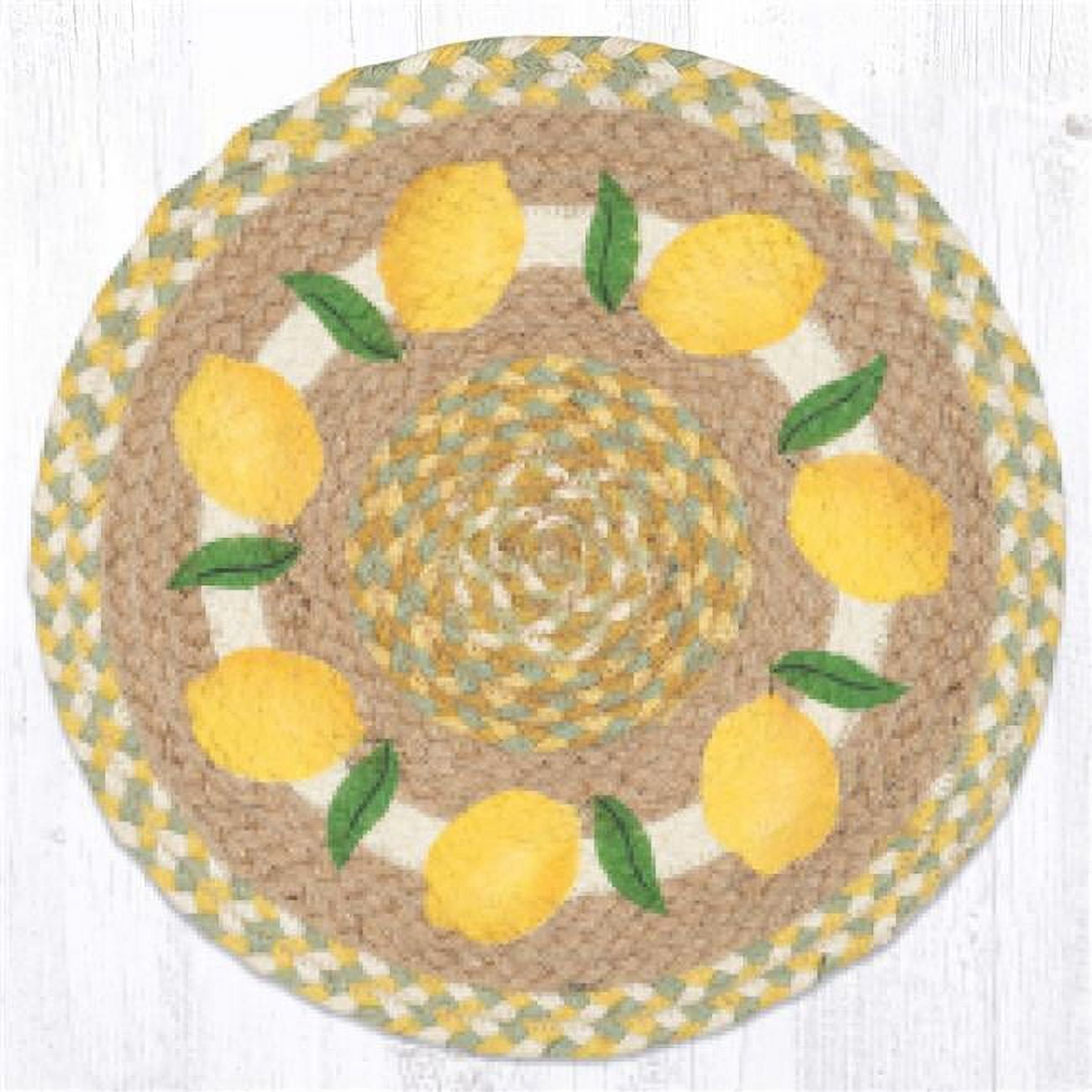 Picture of Capitol Importing 57-654L 15 x 15 in. PM-RP-654 Lemon Printed Round Placemat