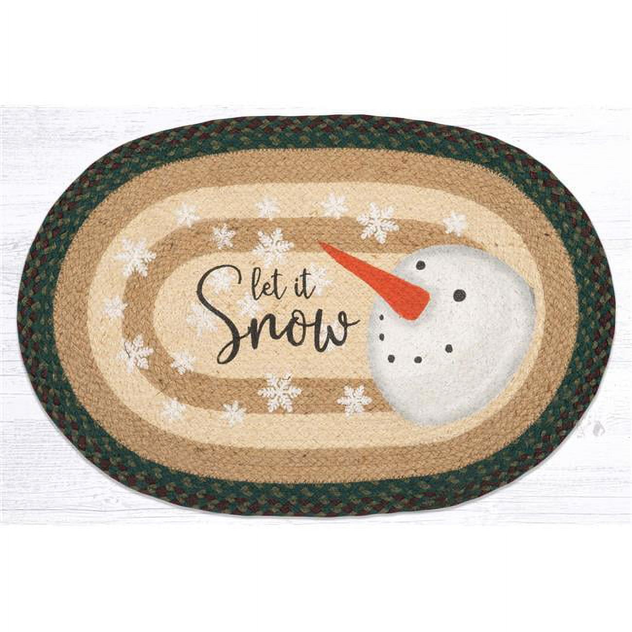 20 x 30 in. OP-508 Let it Snow Snowman Oval Patch