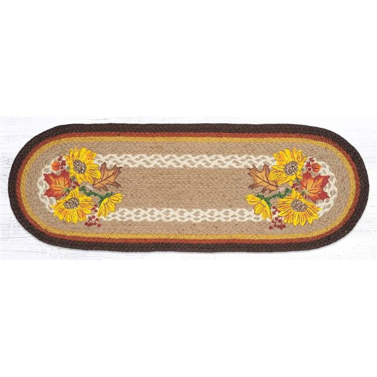 Picture of Capitol Importing 68-606AS 13 x 36 in. Autumn Sunflower Oval Table Runner