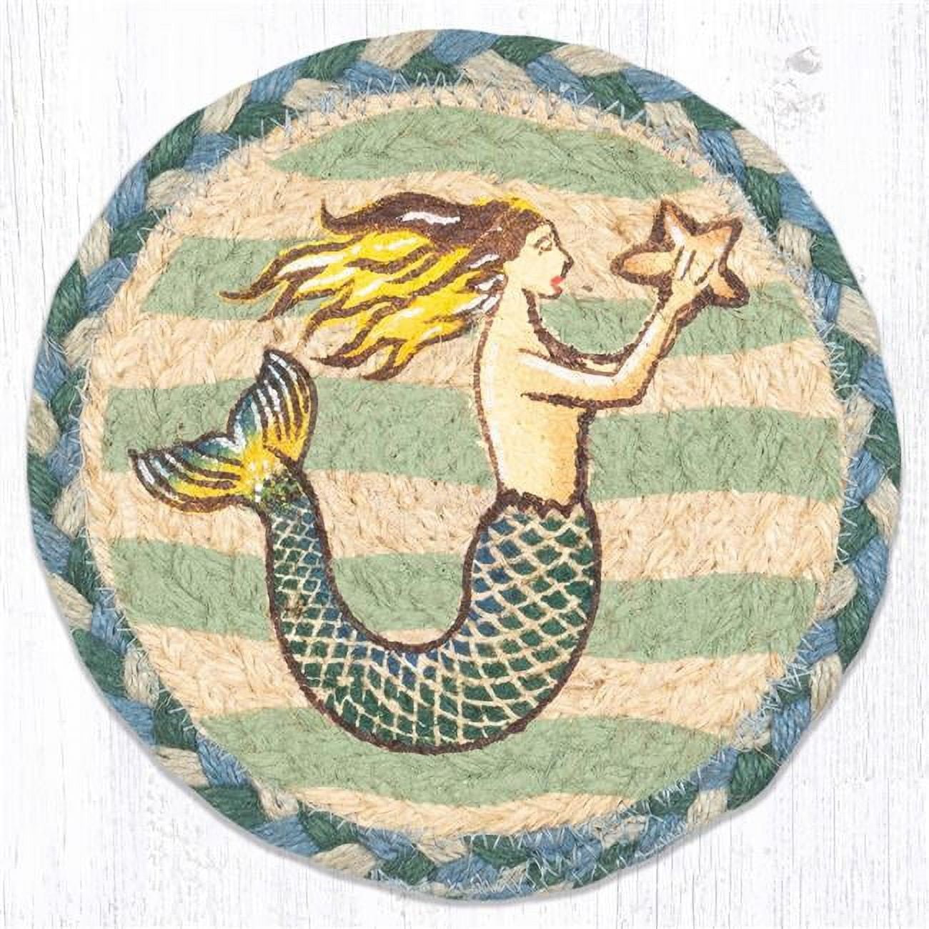 7 x 7 in. LC-245 Mermaid Star Round Large Coaster
