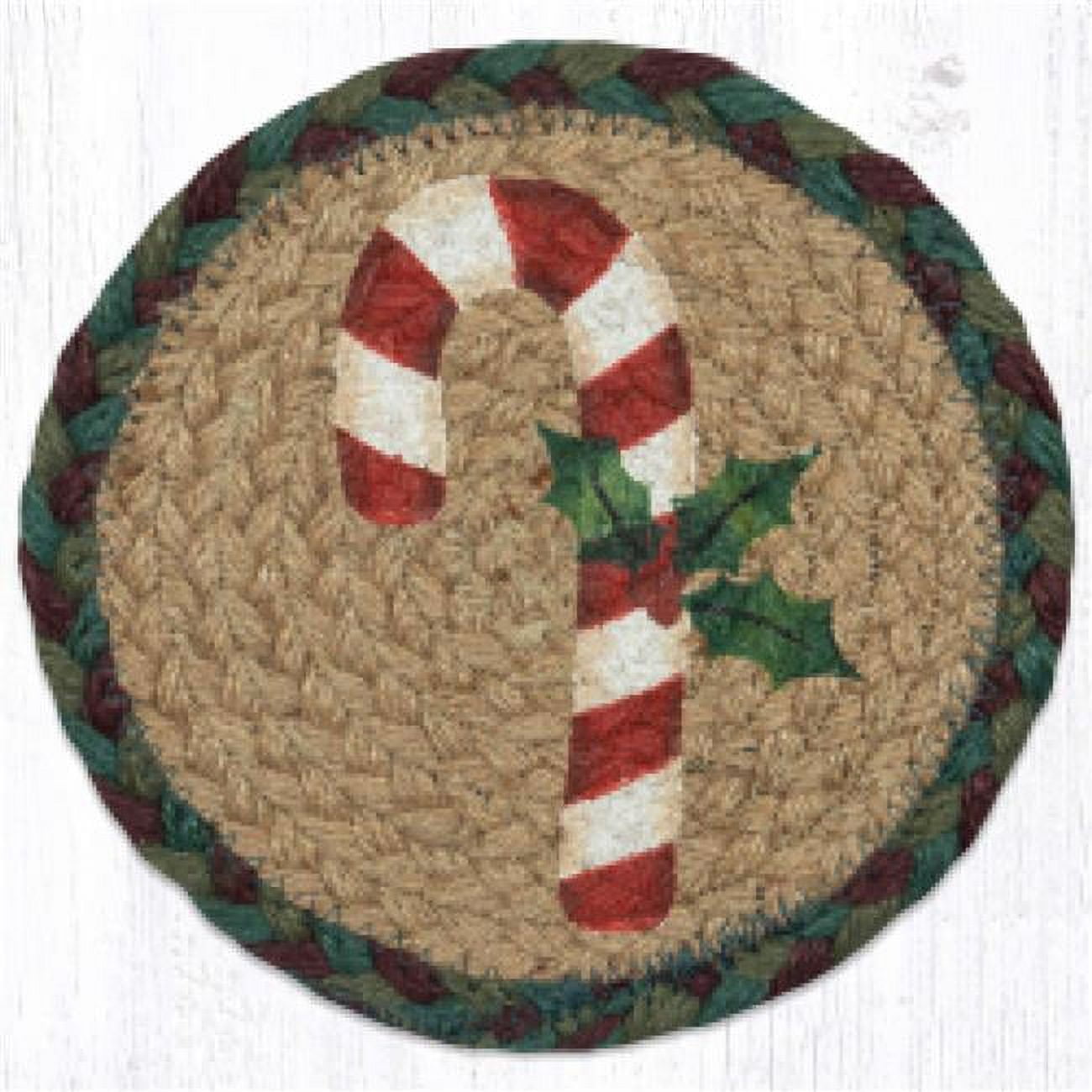 Picture of Capitol Importing 79-508CC 7 x 7 in. LC-508 Candy Cane Round Large Coaster