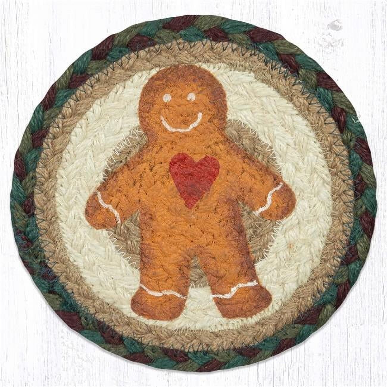 Picture of Capitol Importing 79-508GM 7 x 7 in. LC-508 Gingerbread Man Round Large Coaster