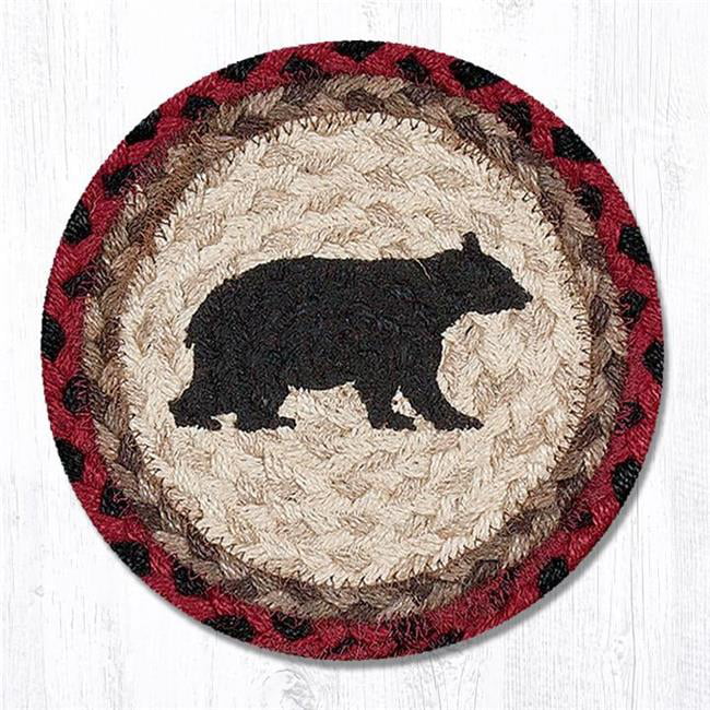 7 x 7 in. Cabin Bear Printed Round Swatch