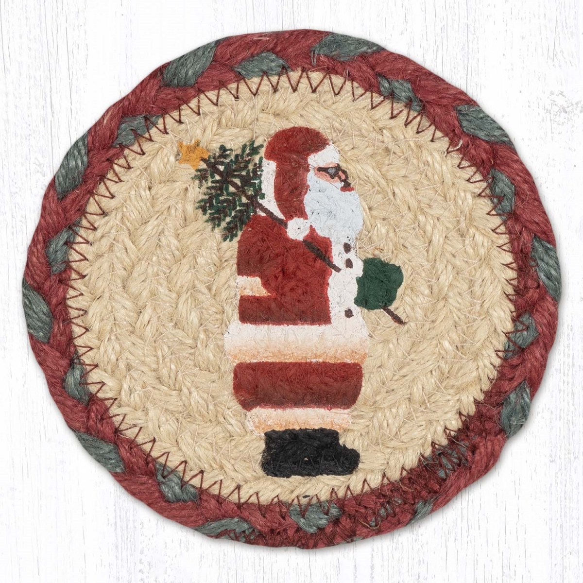 Picture of Earth Rug 31-IC025S 5 x 5 in. IC-25 Santa Printed Coaster