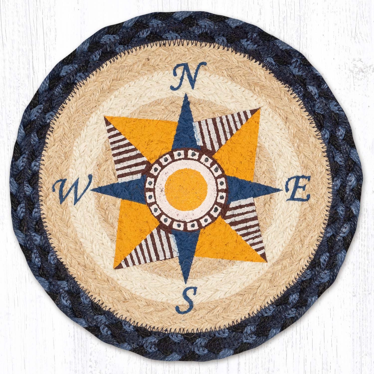 Picture of Earth Rug 80-443N 10 x 10 in. MSPR-443 Nautical Printed Round Trivet