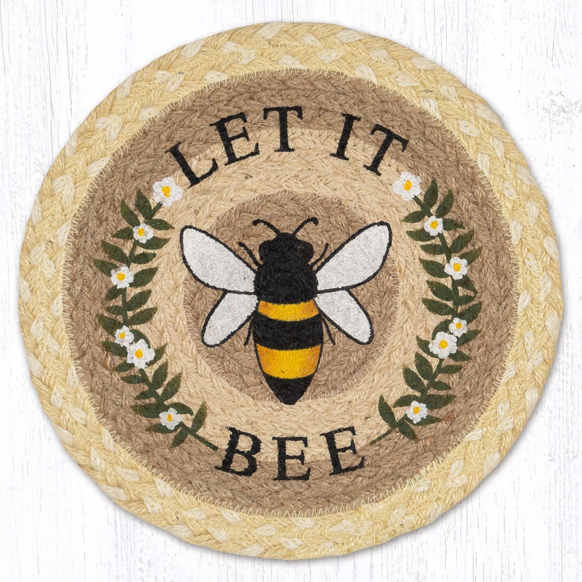 Picture of Earth Rug 80-880LB 10 x 10 in. MSPR-880 Let It Bee Printed Round Trivet