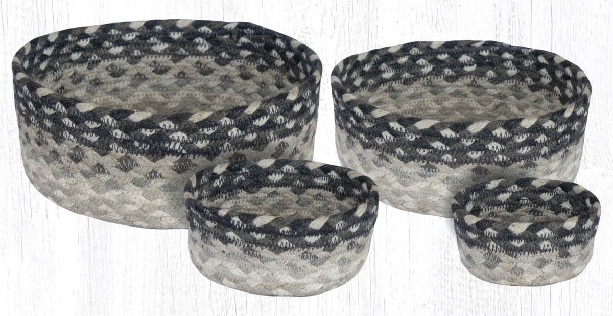 36-CB890 CB-890 Gray, Sand & Ivory Casserole Baskets - Set of 4