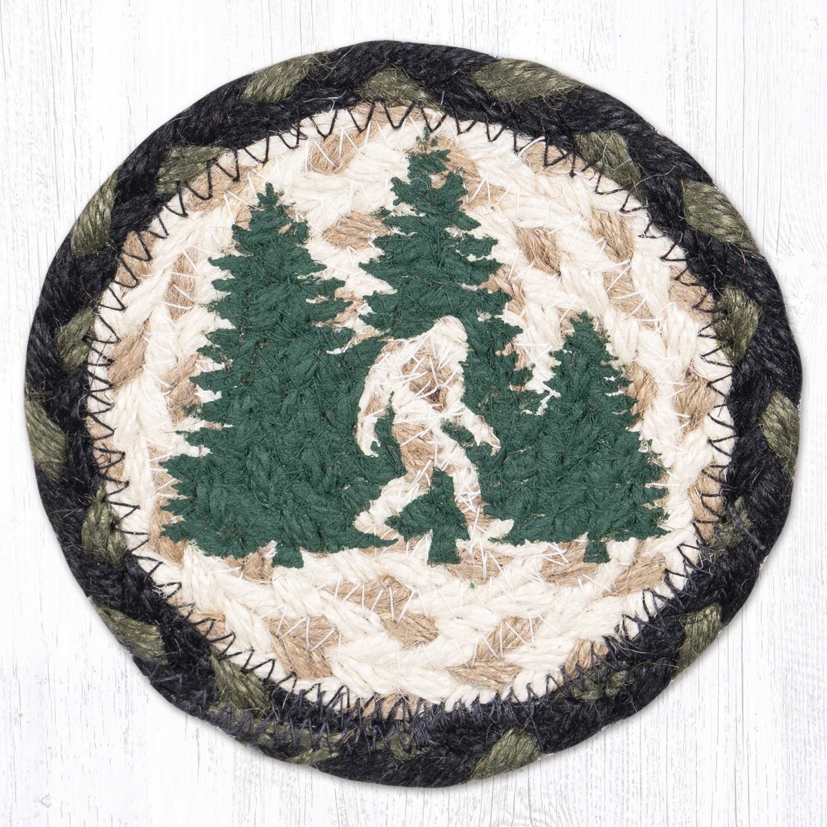 Picture of Earth Rug 31-IC116BF 5 x 5 in. Big Foot Printed Braided Coaster, Multi Color