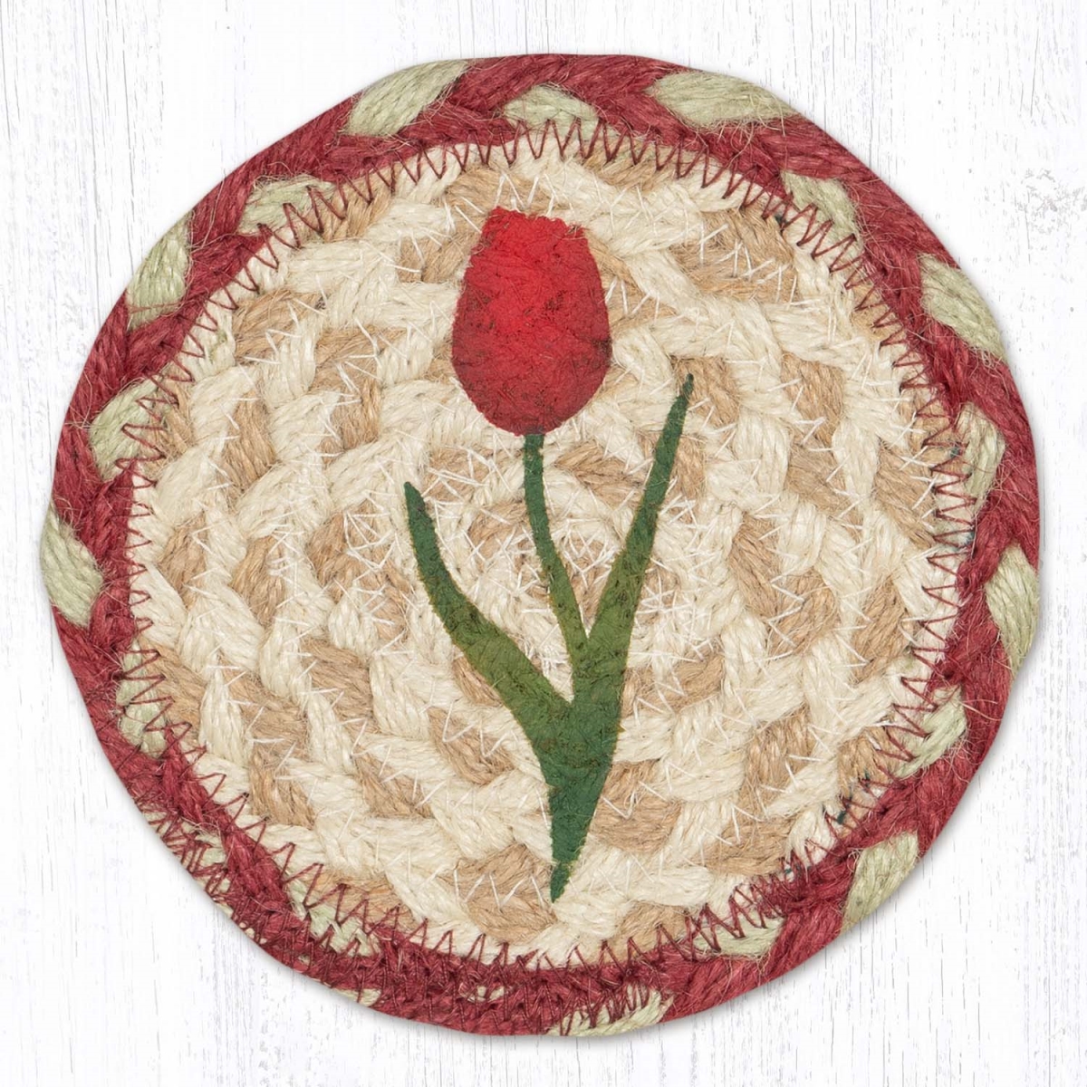 Picture of Earth Rug 31-IC874T 5 x 5 in. IC-874 Tulips Printed Coaster