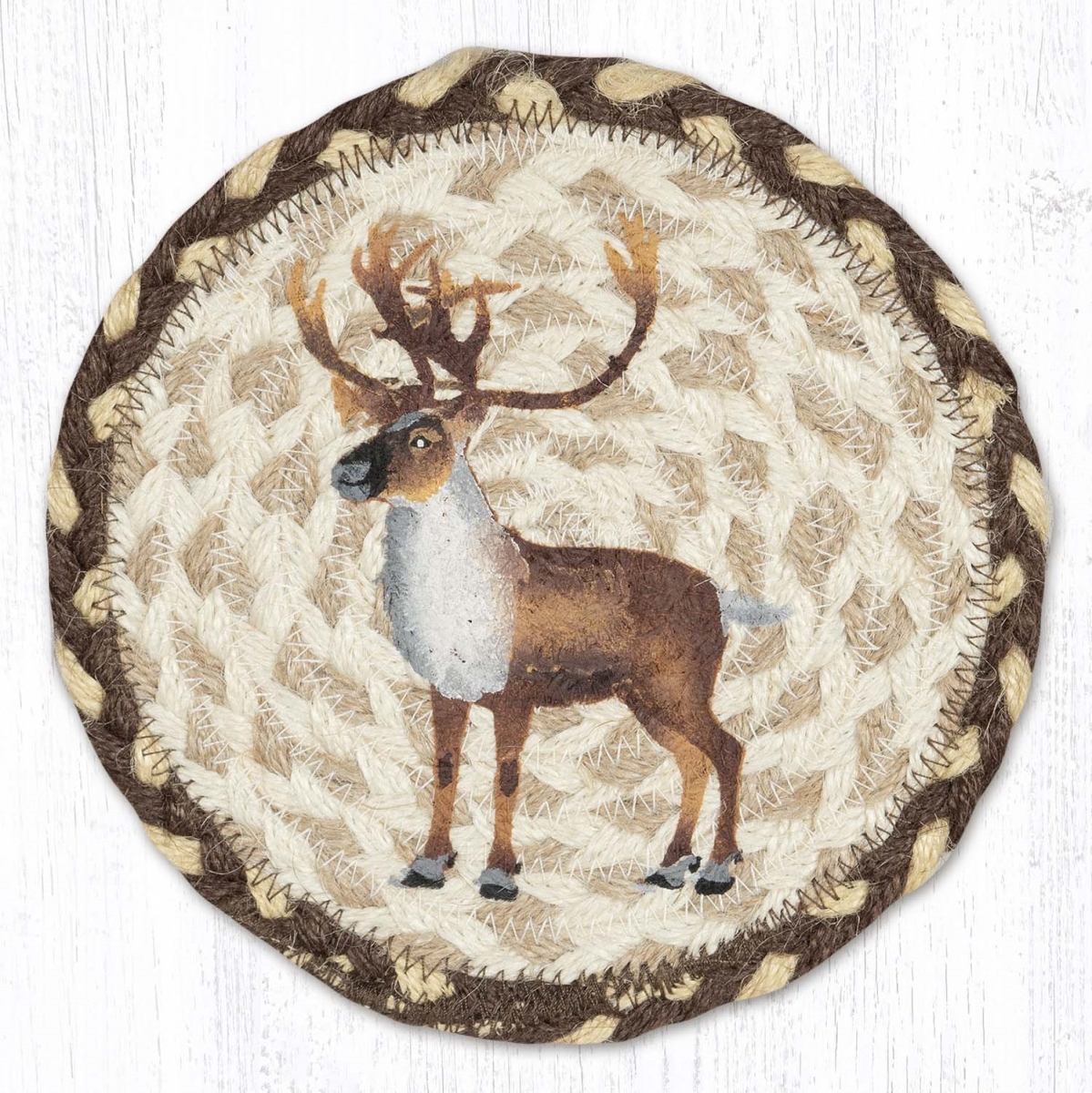 Picture of Earth Rug 79-129C 7 x 7 in. LC-129 Caribou Round Large Coaster