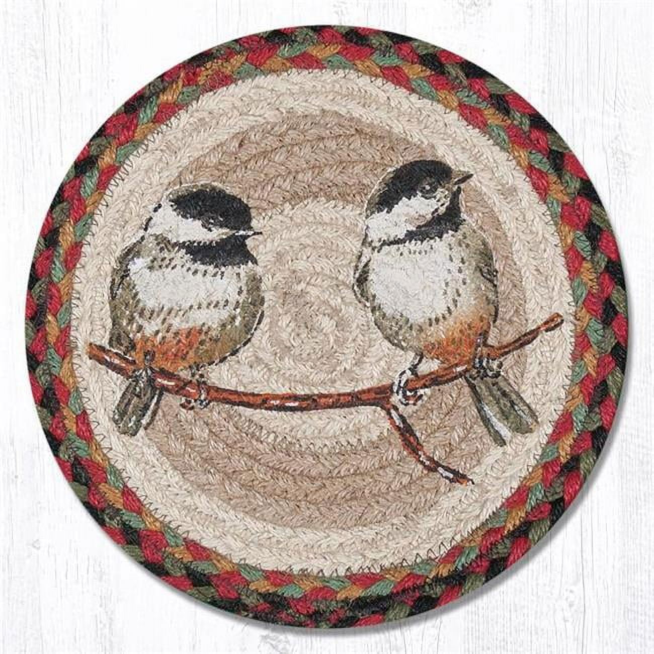 Chickadee Printed Round Swatch 10x10 in.