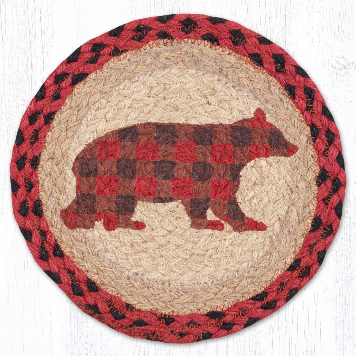 Picture of Earth Rug 80-396FB 10 x 10 in. MSPR-396 Flannel Bear Printed Round Trivet