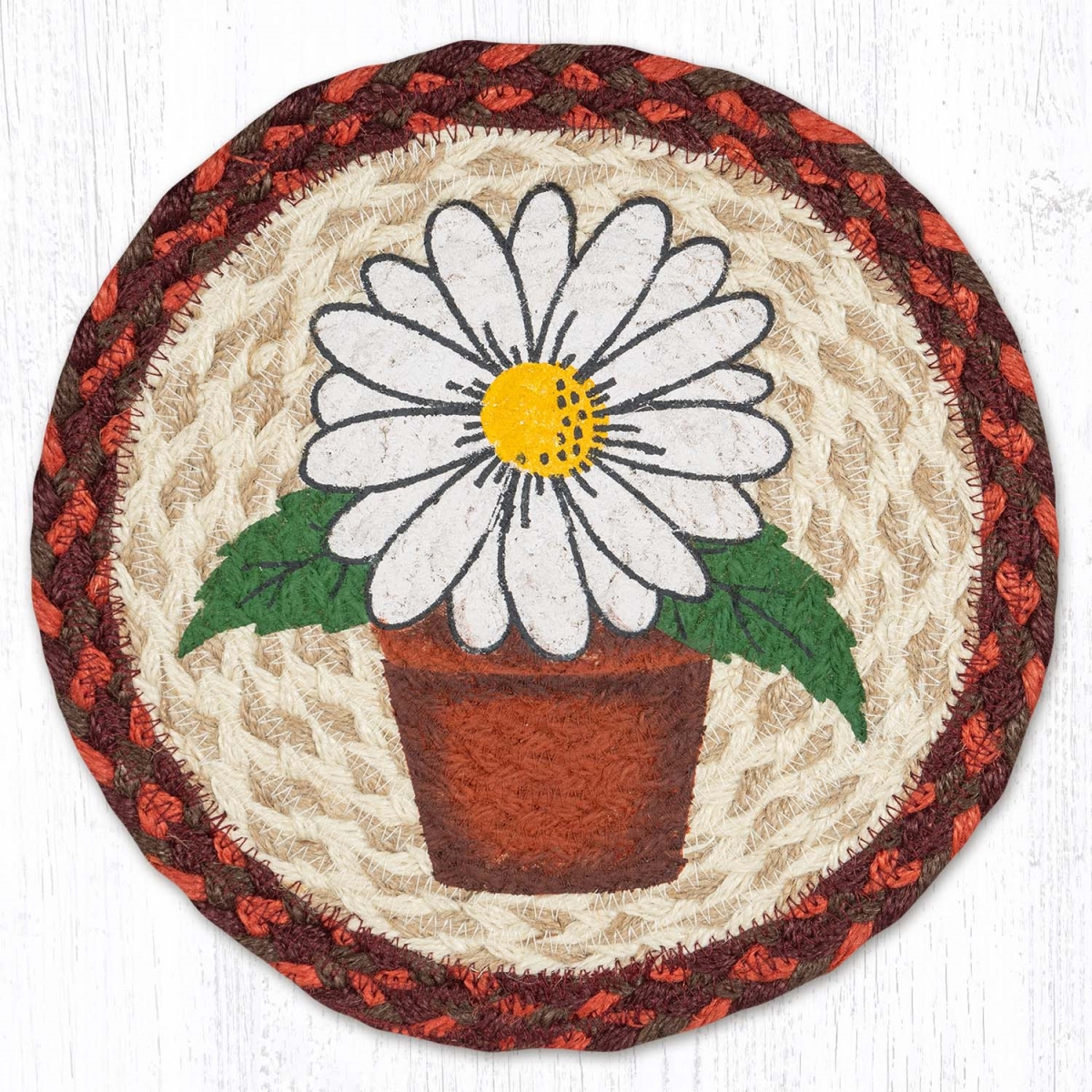 Picture of Earth Rug 80-417FP 10 x 10 in. MSPR-417 Flower Power Printed Round Trivet