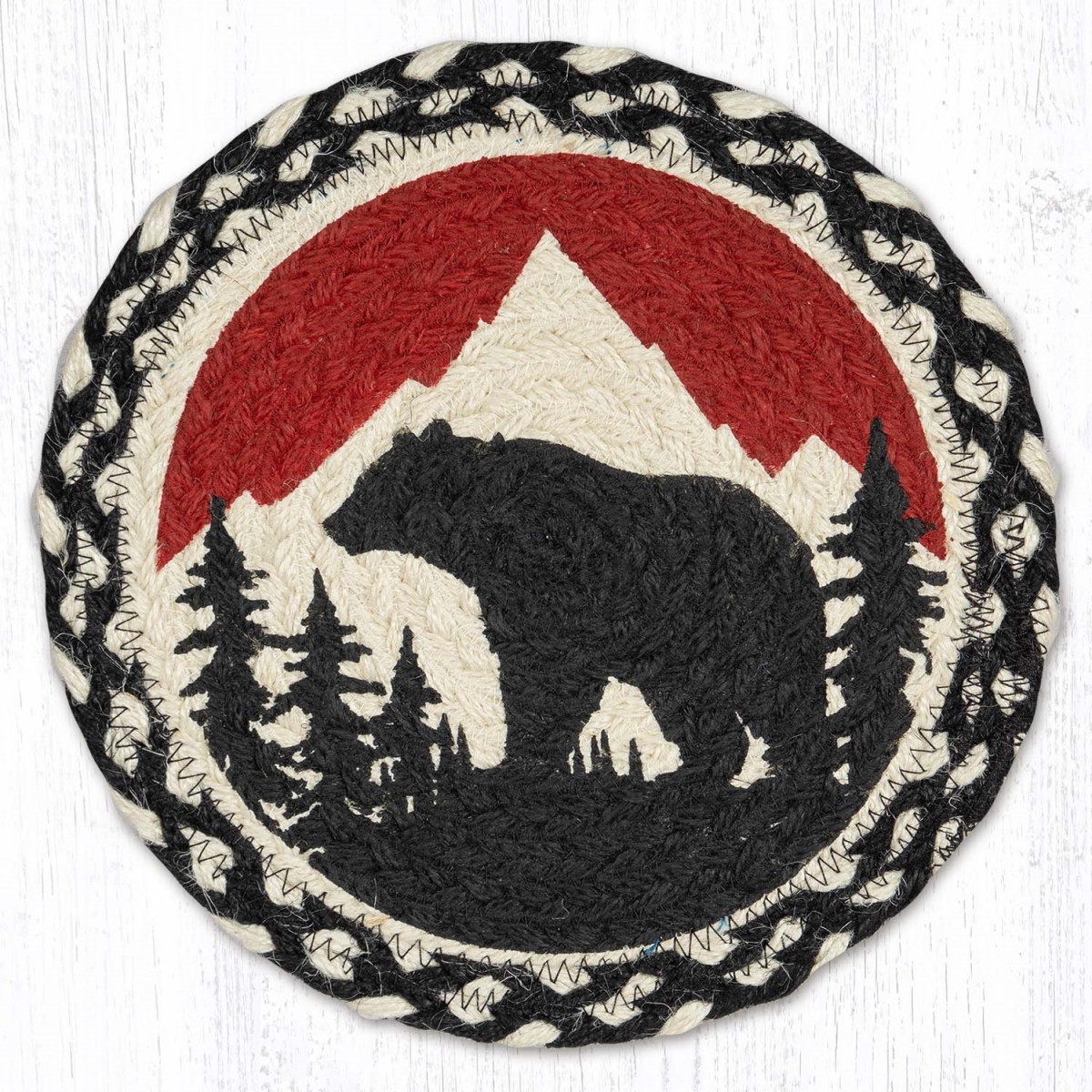 Picture of Earth Rug 80-430BM 10 x 10 in. MSPR-430 Bear Mountain Printed Round Trivet