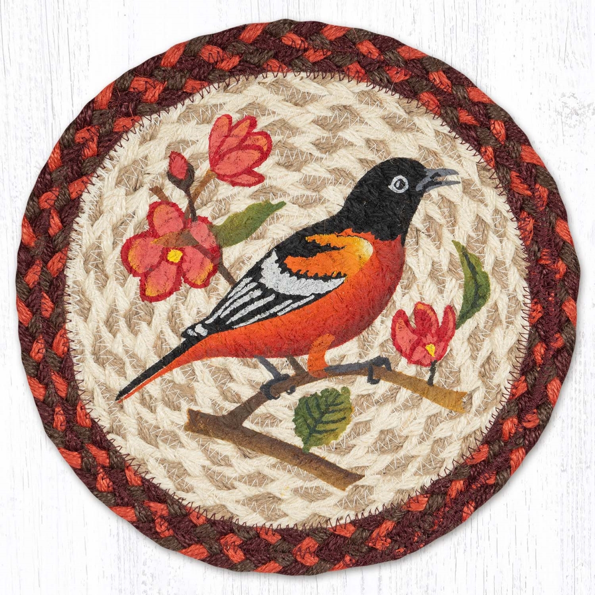 Picture of Earth Rug 80-717WO 10 x 10 in. MSPR-717 Wildlife Oriole Printed Round Trivet