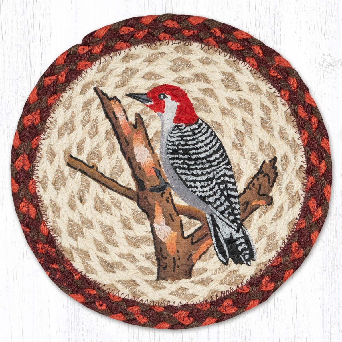 Picture of Earth Rug 80-717WW 10 x 10 in. MSPR-717 Wildlife Woodpecker Printed Round Trivet