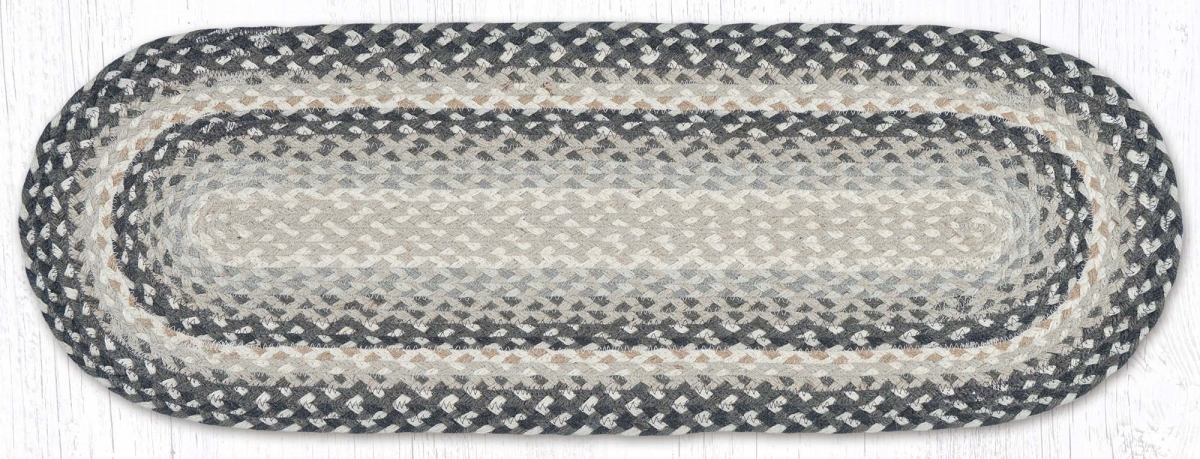 Picture of Earth Rug 52-TR890 13 x 36 in. Gray, Sand & Ivory Braided Jute Table Runner
