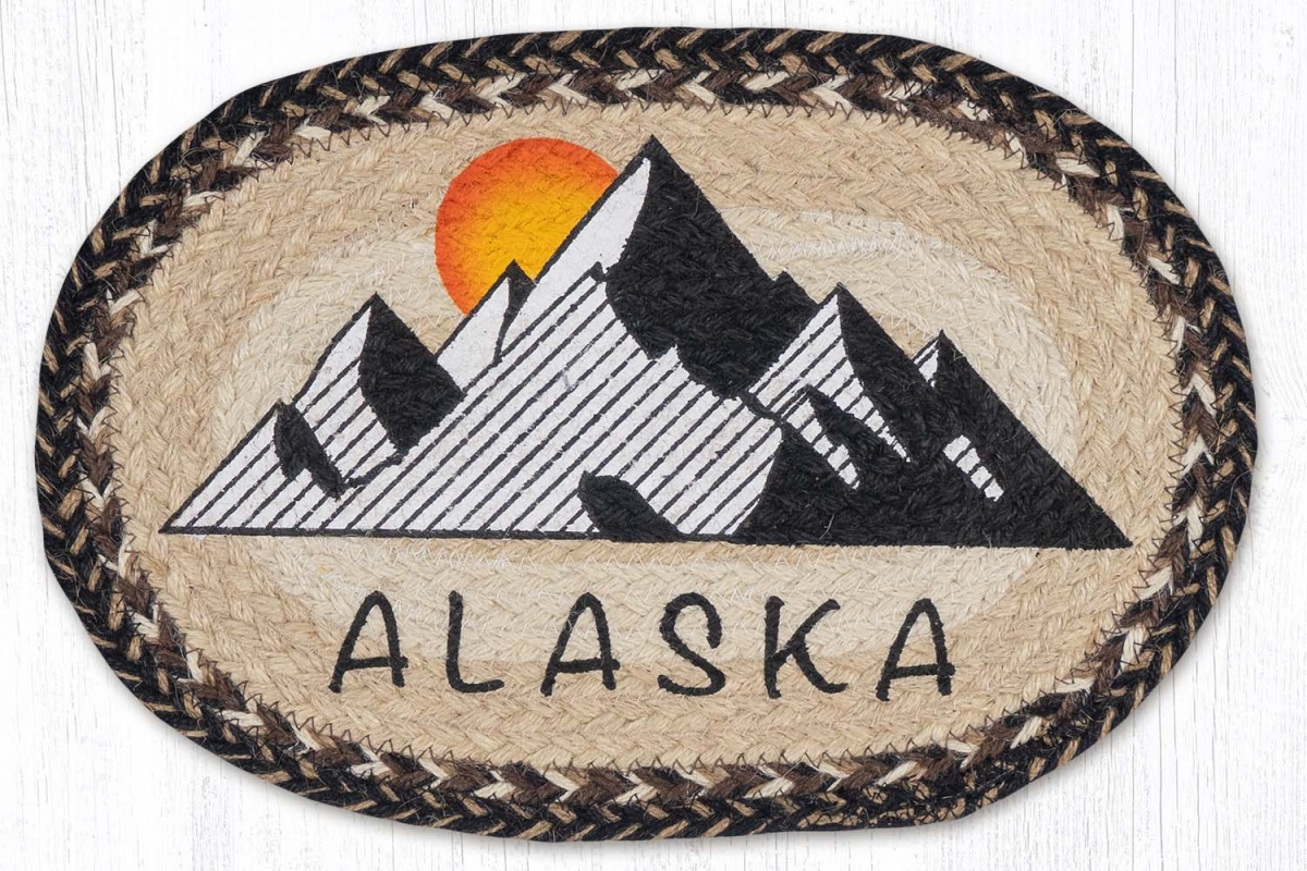Picture of Earth Rug 81-9-093A 10 x 15 in. MSP-9-93 Alaska Printed Oval Swatch Rug