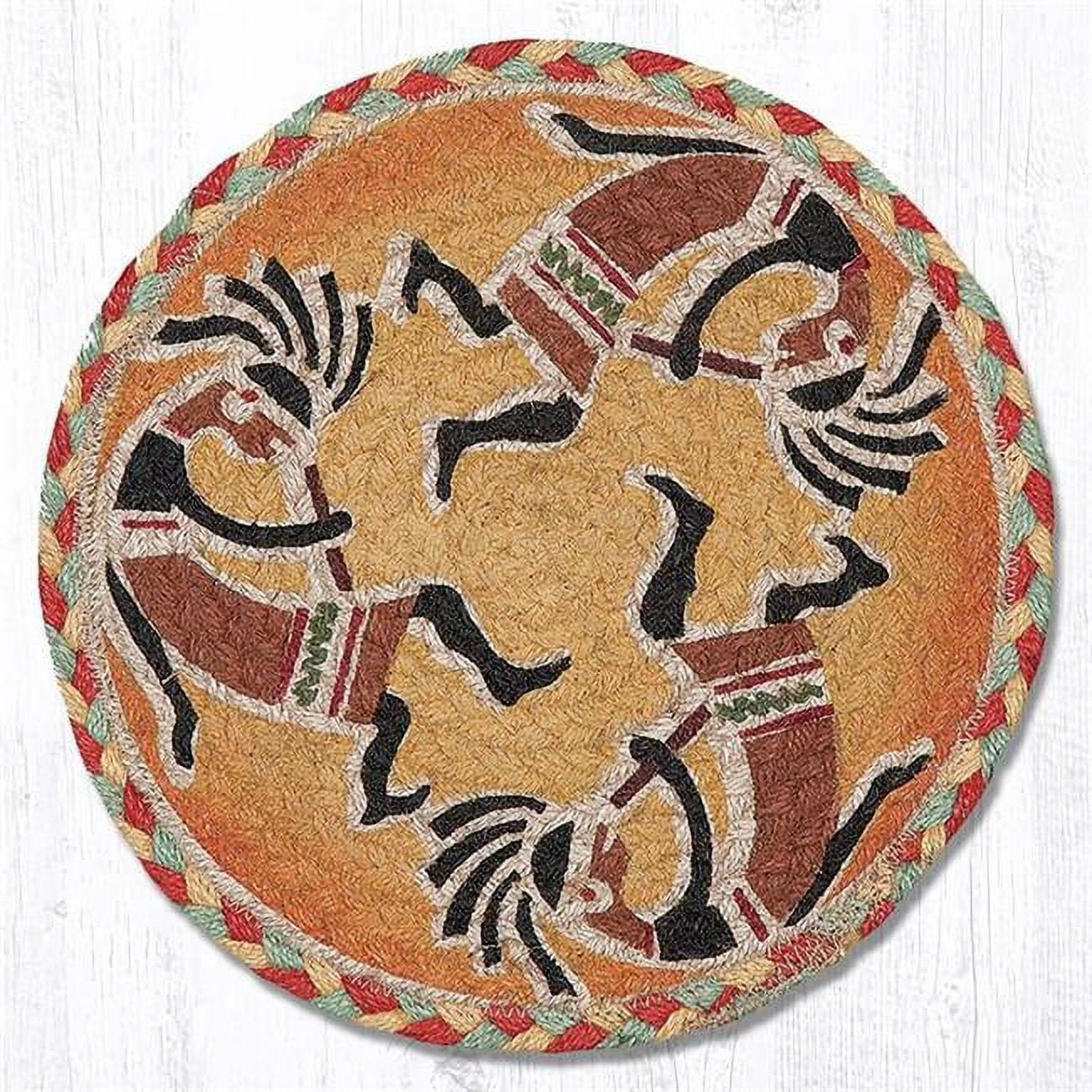 10 x 10 in. Kokopelli Printed Round Swatch
