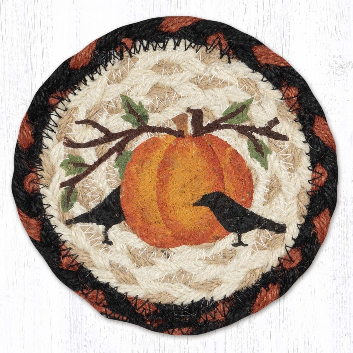 Picture of Earth Rug 31-IC222PC 5 x 5 in. IC-222 Pumpkin Crow Printed Coaster