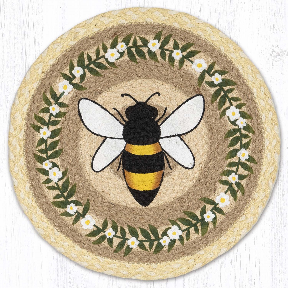 Picture of Earth Rug 49-CH880BH 15.5 x 15.5 in. CH-880 Bee Happy Round Chair Pad