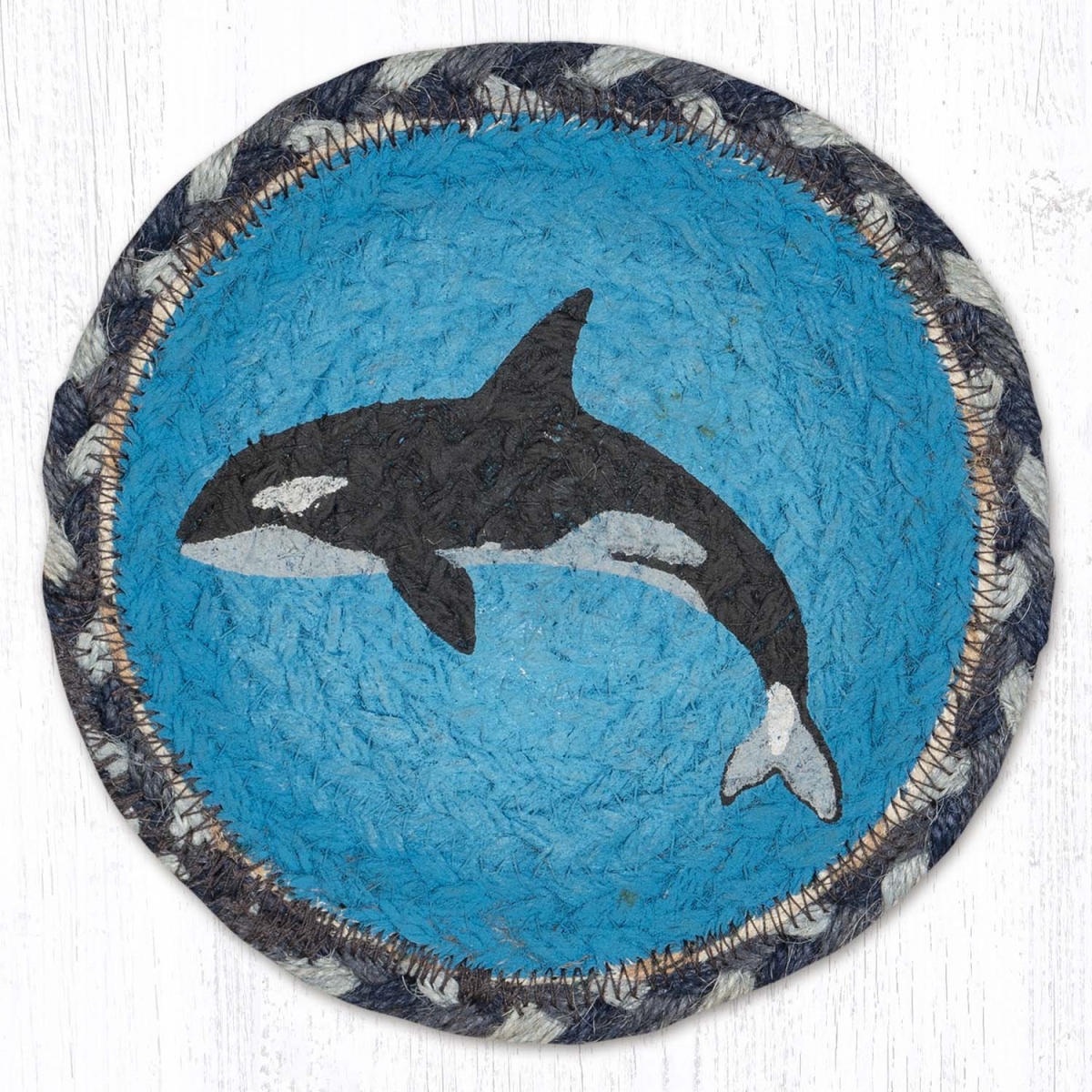 79-869O 7 x 7 in. LC-869 Orca Round Large Coaster