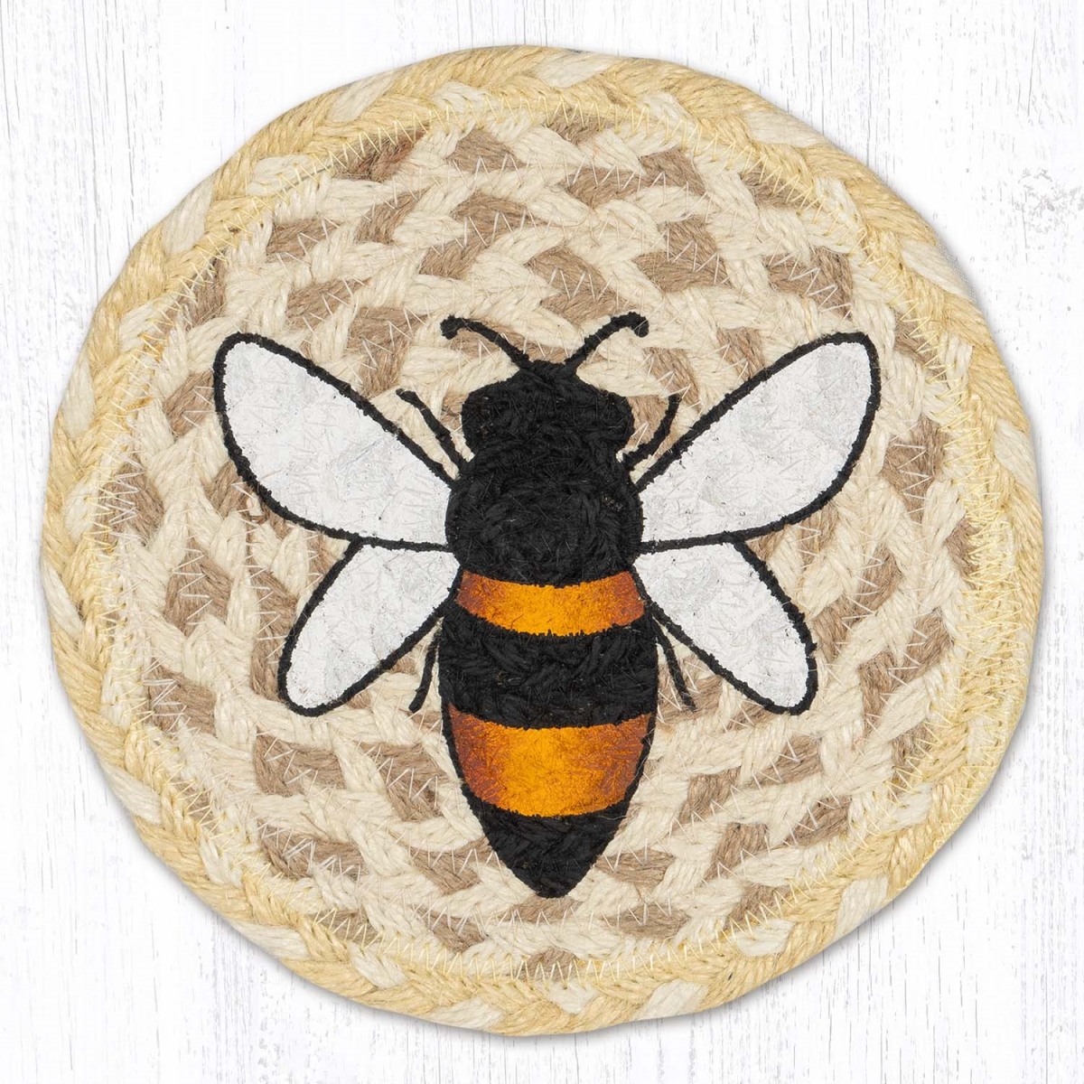 Picture of Earth Rug 79-880BH 7 x 7 in. LC-880 Bee Happy Round Large Coaster