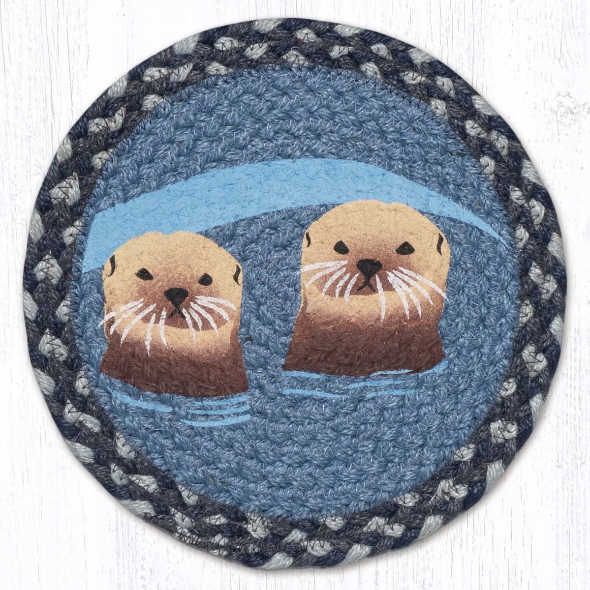 Picture of Earth Rug 80-869SO 10 x 10 in. MSPR-869 Sea Otters Printed Round Trivet