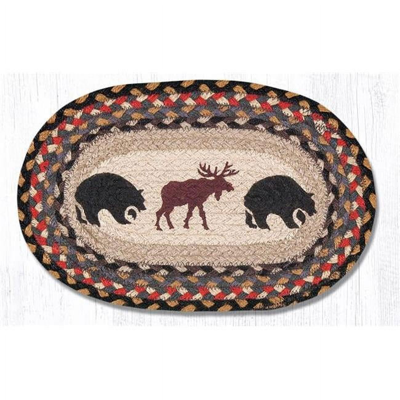10 x 15 in. Bear & Moose Printed Oval Swatch