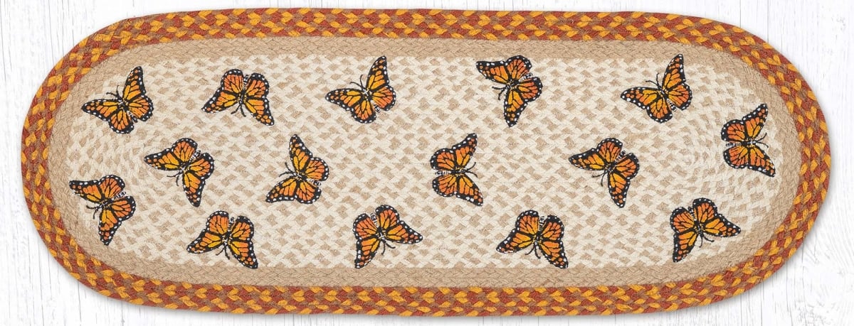 Picture of Earth Rug 68-630M 13 x 36 in. Monarch Braided Oval Table Runner, Burgundy & Mustard