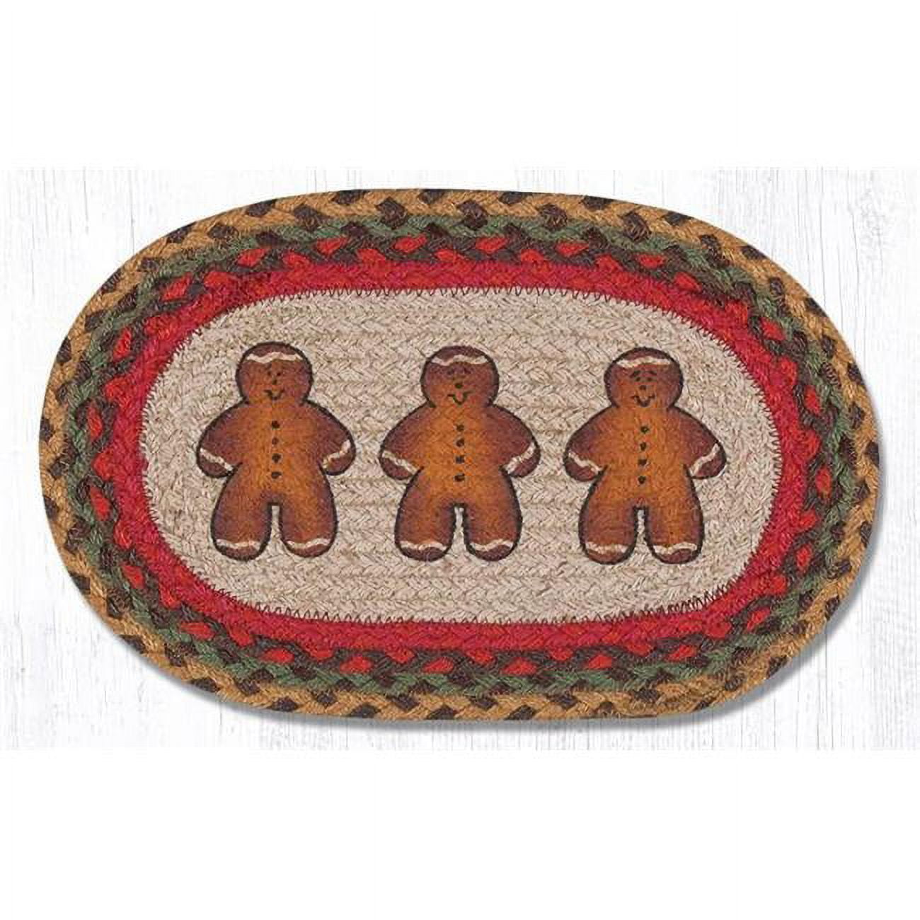 10 x 15 in. Gingerbread Men Printed Oval Swatch