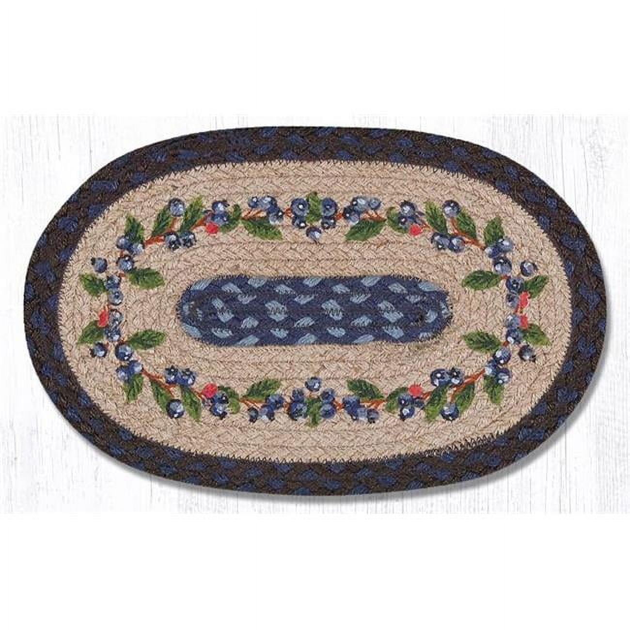 10 x 15 in. Blueberry Vine Printed Oval Swatch