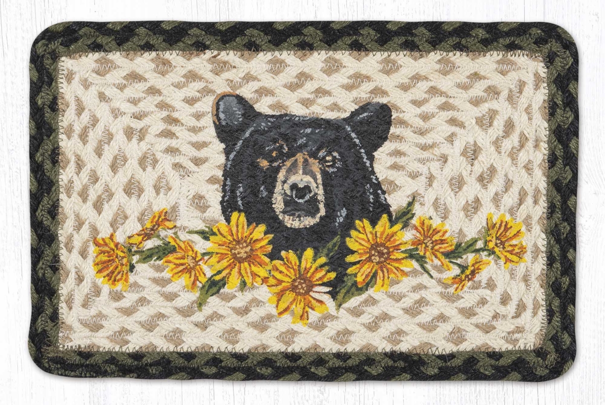 59-SW116BF 10 x 15 in. PP-116 Bear Floral Printed Oblong Swatch Rug