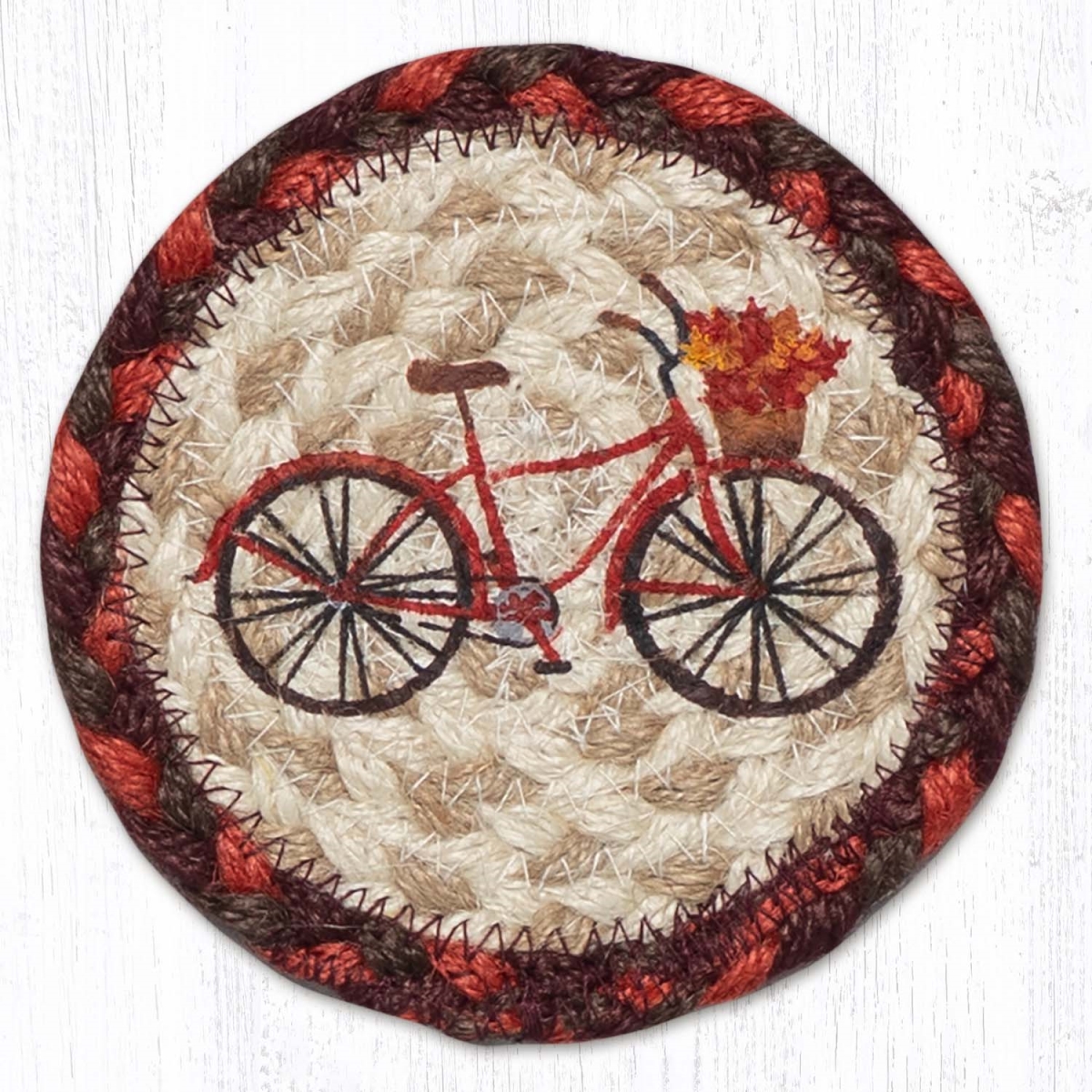 Picture of Earth Rug 31-IC417RB 5 x 5 in. IC-417 Red Bicycle Printed Coaster