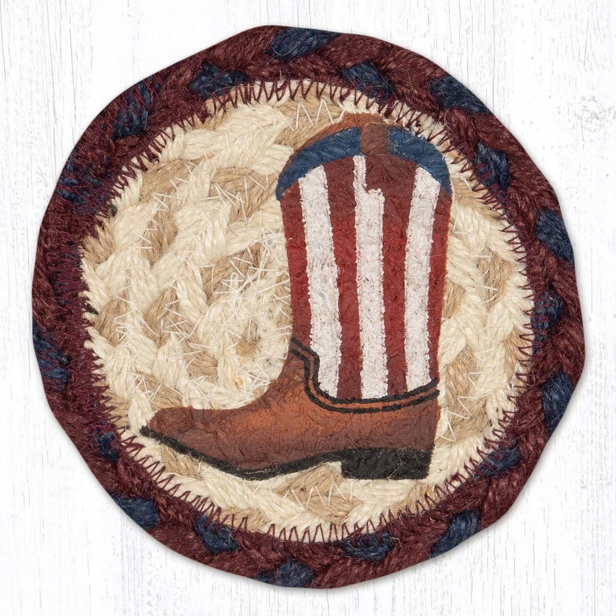 31-IC867AB 5 x 5 in. IC-867 American Boot Printed Coaster