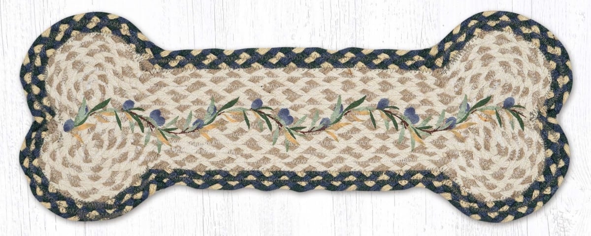 63-PSM503OB 9 x 24 in. DBP-503 Olive Border Dog Bone Rug