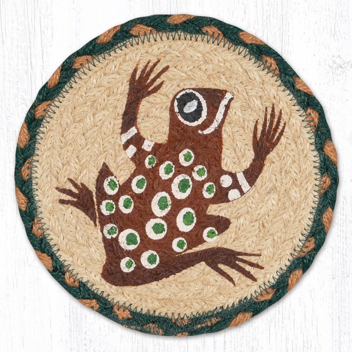 Picture of Earth Rug 79-865DF 7 x 7 in. LC-865 Desert Frog Round Large Coaster