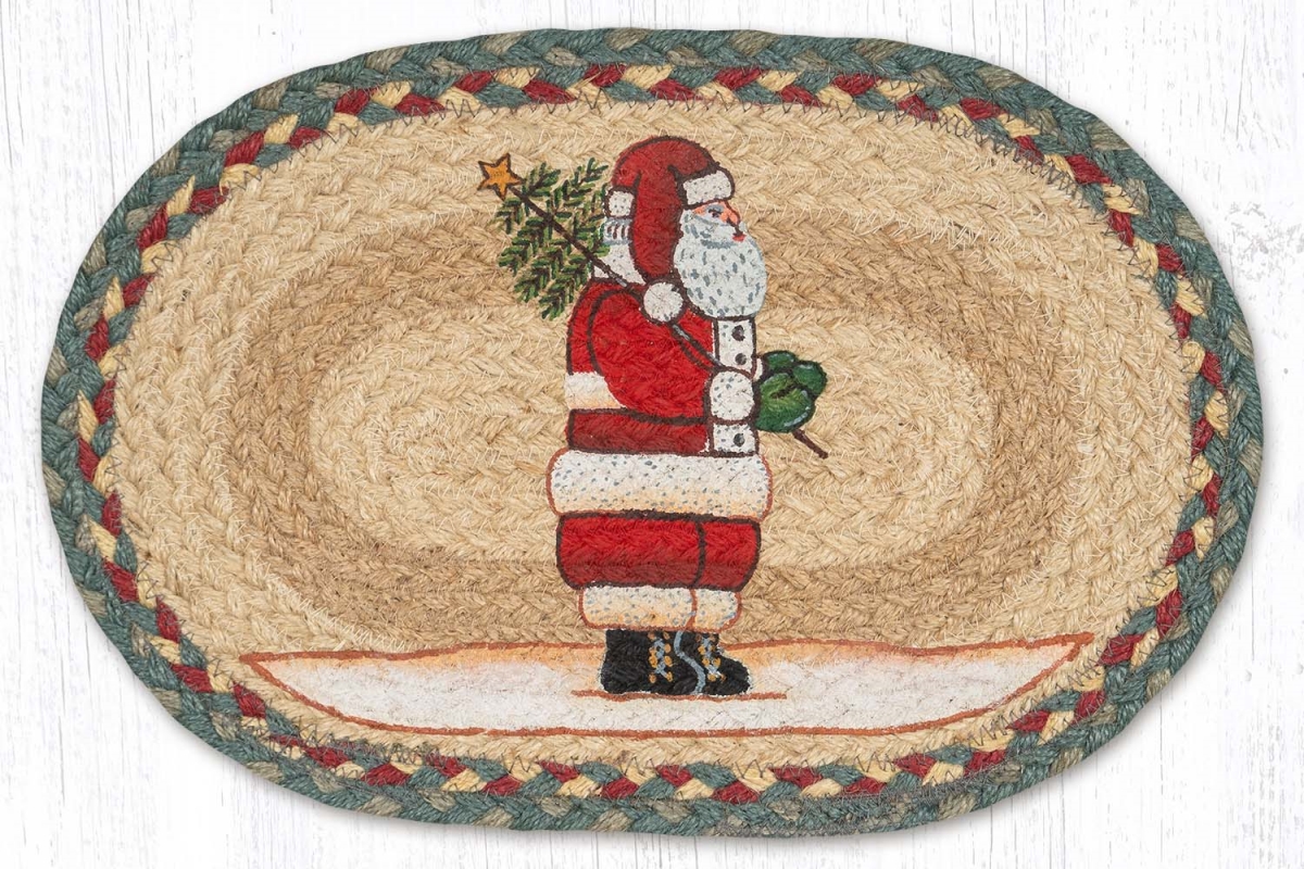 81-025S 10 x 15 in. MSP-25 Santa Printed Oval Swatch Rug