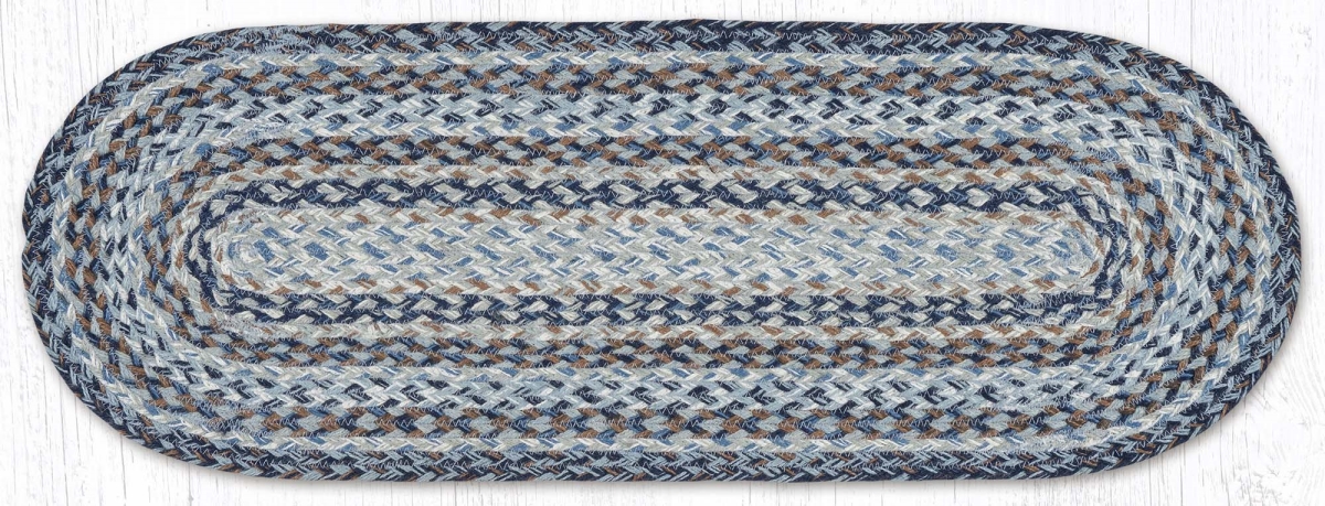 Picture of Earth Rug 52-TR9-119 13 x 36 in. Denim Braided Jute Table Runner