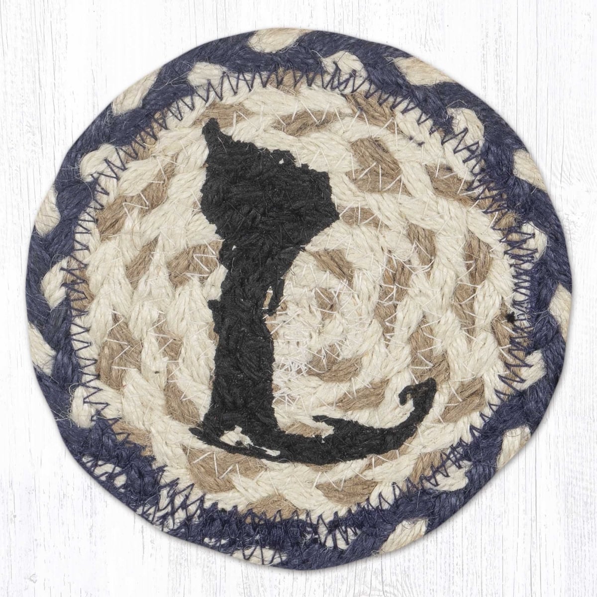 Picture of Earth Rug 31-IC444CC 5 x 5 in. Cape Cod Printed Braided Coaster, Multi Color