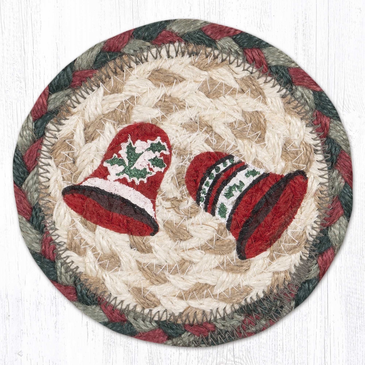 Picture of Earth Rug 31-IC801B 5 x 5 in. Bell Printed Braided Coaster, Multi Color