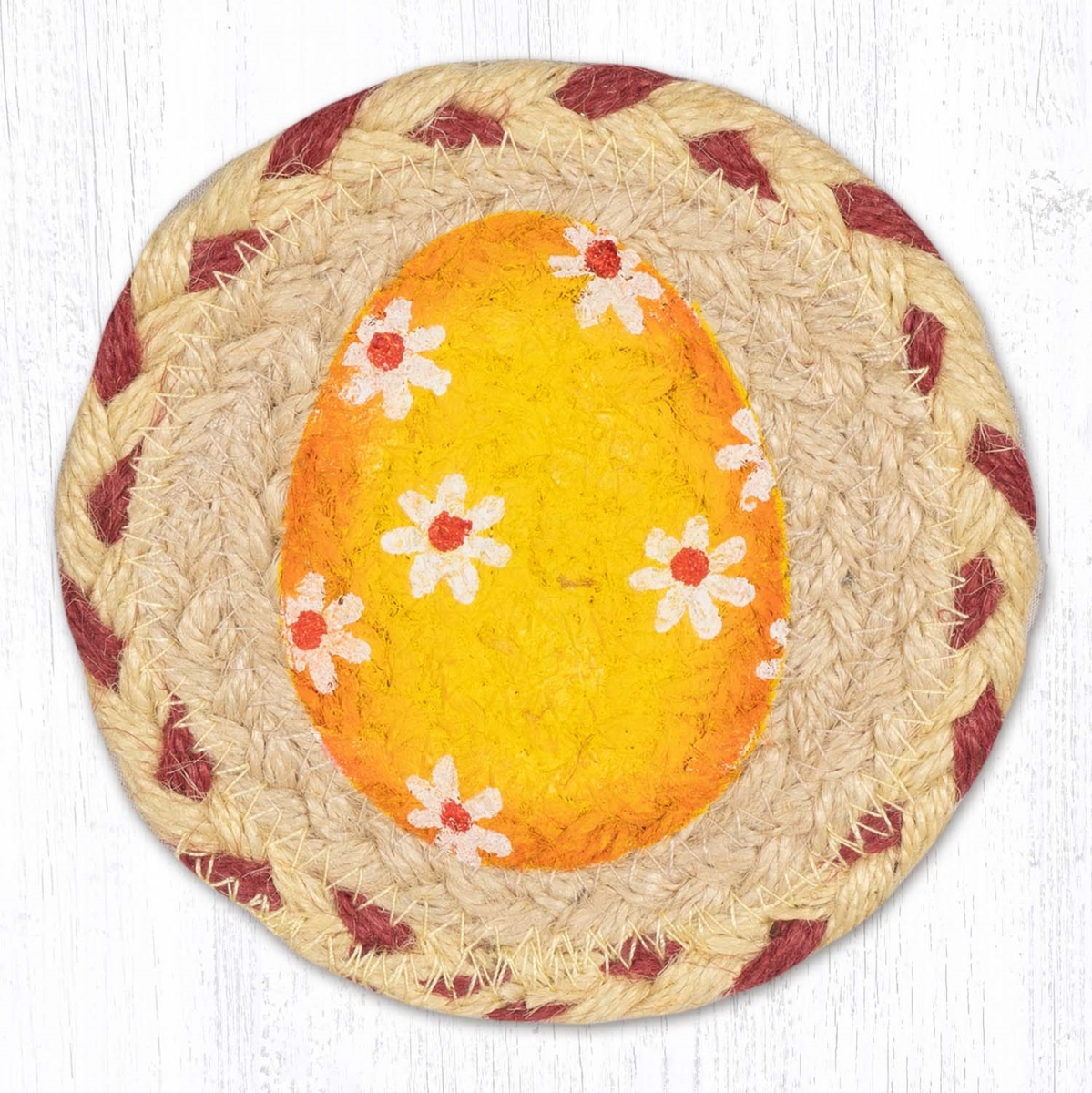 Picture of Earth Rug 31-IC877YE 5 x 5 in. IC-877 Yellow Egg Printed Coaster