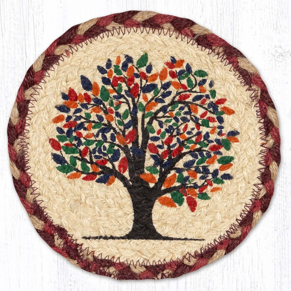 Picture of Earth Rug 79-882TL 7 x 7 in. LC-882 Tree of Life Round Large Coaster
