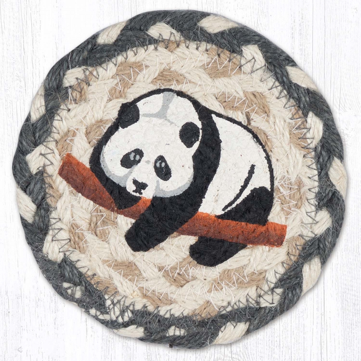 Picture of Earth Rug 31-IC890GP 5 x 5 in. Giant Panda Printed Braided Coaster, Multi Color