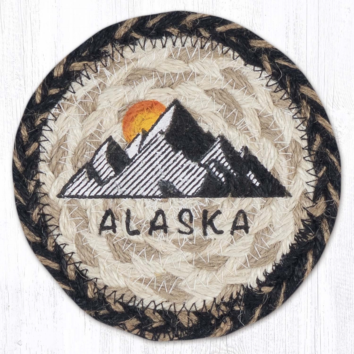 Picture of Earth Rug 31-IC9-093A 5 x 5 in. Alaska Printed Braided Coaster, Multi Color